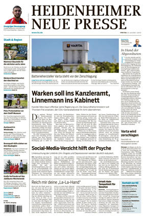 Cover of Heidenheimer Neue Presse