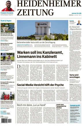Cover of Heidenheimer Zeitung