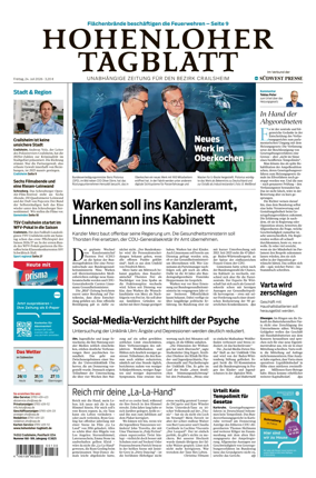 Cover of Hohenloher Tagblatt