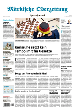 Cover of Markische Oderzeitung Spree-Journal