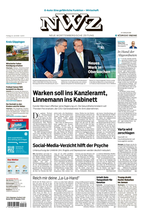 Cover of NWZ – Neue Wurttembergische Zeitung