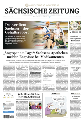 Cover of Sachsische Zeitung (Bautzen Kamenz & Bischofswerda)