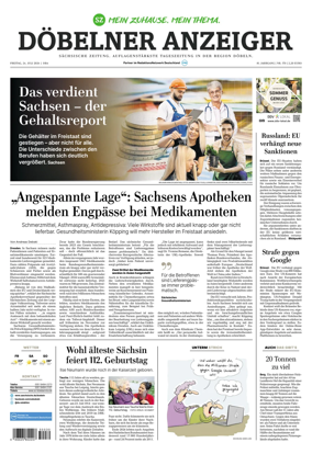 Cover of Sachsische Zeitung (Dobeln)