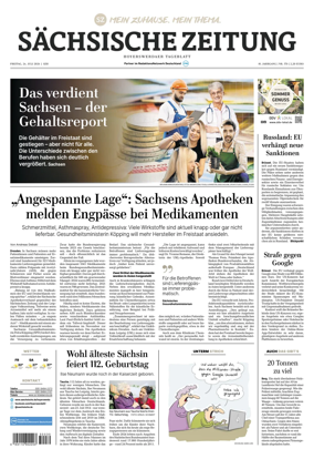 Cover of Sachsische Zeitung (Hoyerswerda)