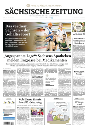 Cover of Sachsische Zeitung (Riesa & Grossenhain)