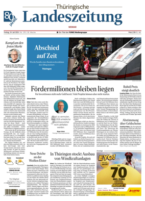Cover of Thuringische Landeszeitung (Weimar)