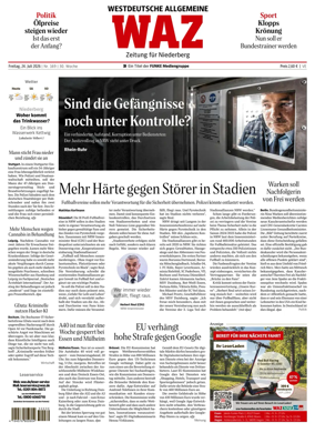 Cover of Westdeutsche Allgemeine Zeitung (Velbert)
