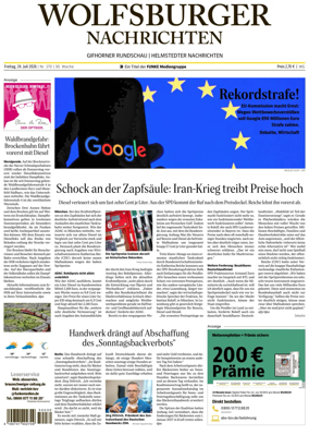 Cover of Wolfsburger Nachrichten (Wolfsburg-Gifhorn)