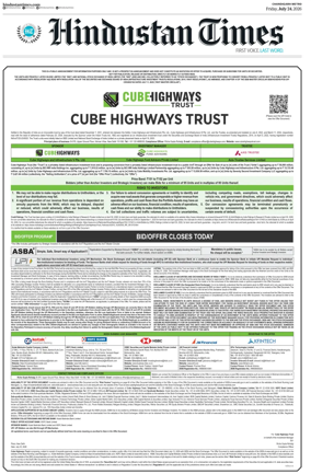 Cover of Hindustan Times (Amritsar)