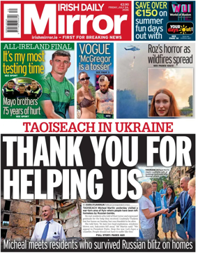 Cover of Irish Daily Mirror