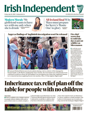 Cover of Irish Independent