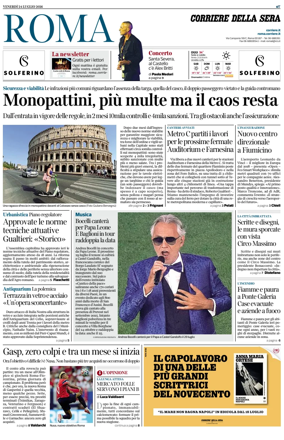 Cover of Corriere della Sera (Roma)
