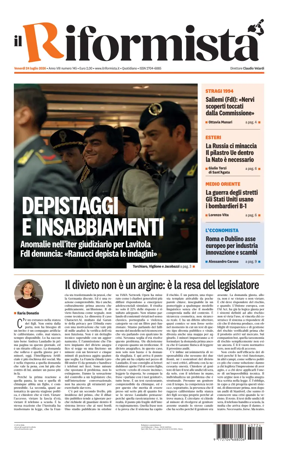 Cover of Il Riformista (Italy)