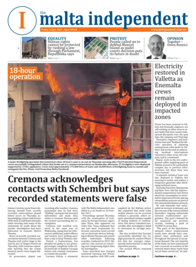 Cover of Malta Independent