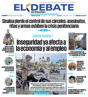 Cover of El Debate de Mazatlan