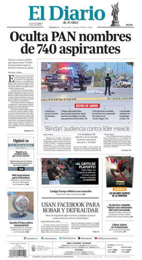Cover of El Diario de Juarez