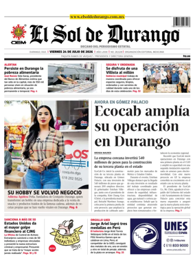 Cover of El Sol de Durango