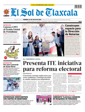 Cover of El Sol de Tlaxcala