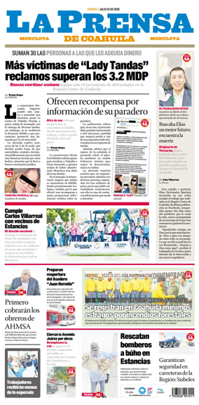 Cover of La Prensa de Coahuila