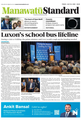 Cover of Manawatu Standard