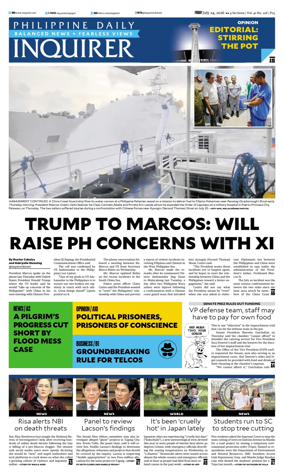 Cover of Philippine Daily Inquirer