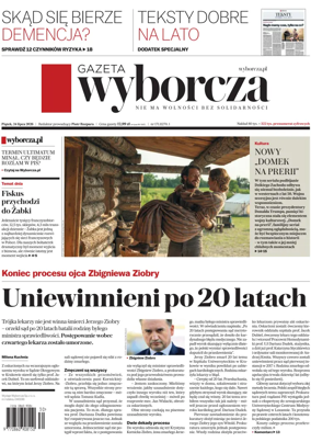 Cover of Gazeta Wyborcza