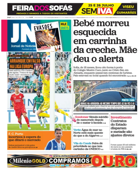 Cover of Jornal de Noticias