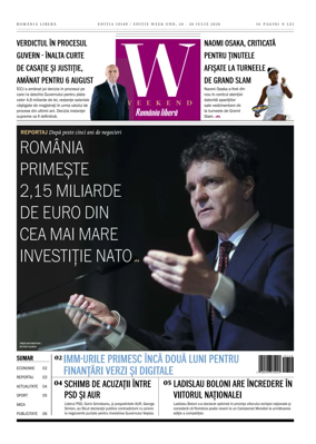 Cover of Romania Libera - Friday Edition