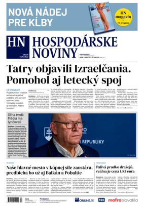 Cover of Hospodarske noviny