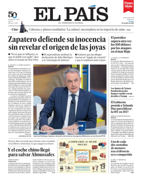 Cover of EL PAIS primera edicion