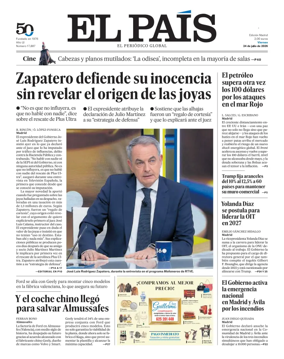 Cover of El Pais Madrid