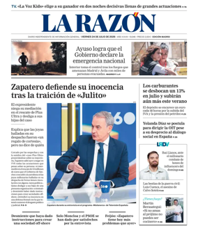 Cover of La Razon (Madrid)