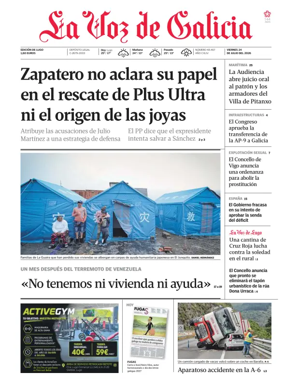 Cover of La Voz de Galicia (Lugo)