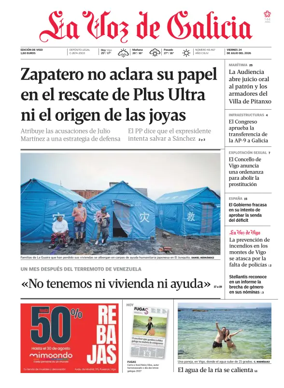 Cover of La Voz de Galicia (Vigo)