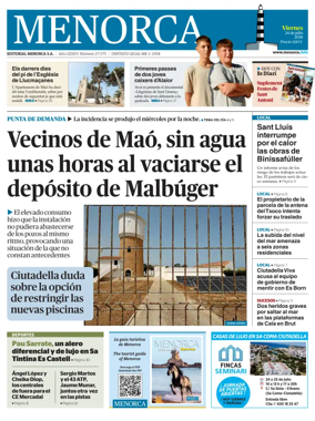 Cover of Menorca Diario Insular