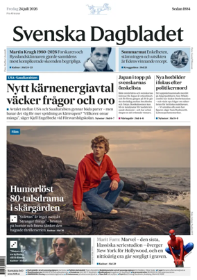 Cover of Svenska Dagbladet
