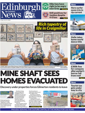 Cover of Edinburgh Evening News