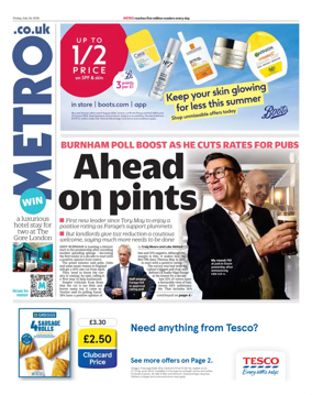 Cover of Metro (UK)