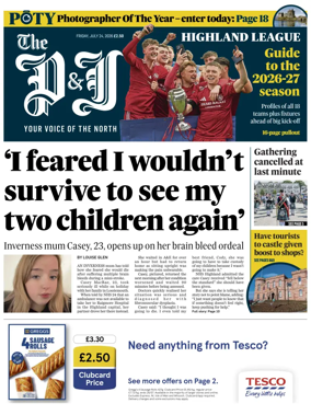 Cover of The Press and Journal (Inverness Highlands and Islands)