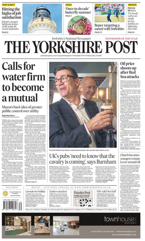 Cover of Yorkshire Post