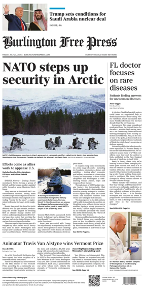 Cover of Burlington Free Press