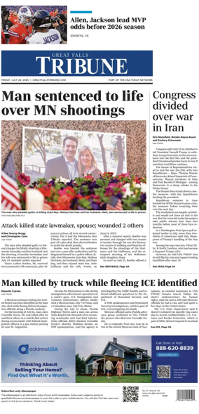 Cover of Great Falls Tribune