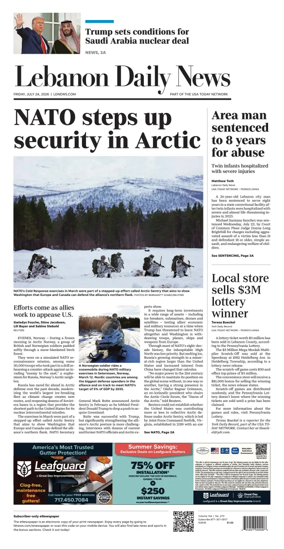 Cover of Lebanon Daily News
