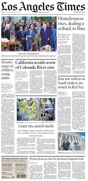 Cover of Los Angeles Times