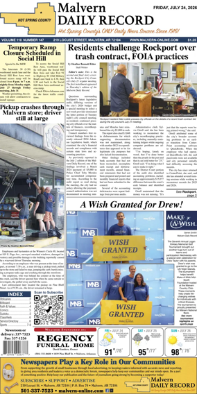 Cover of Malvern Daily Record