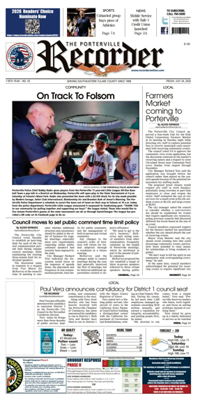 Cover of Porterville Recorder