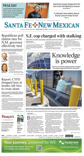 Cover of Santa Fe New Mexican