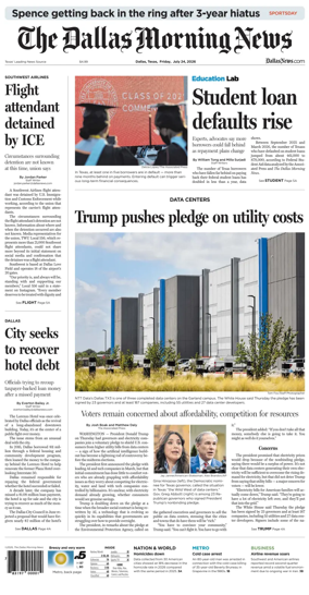Cover of The Dallas Morning News