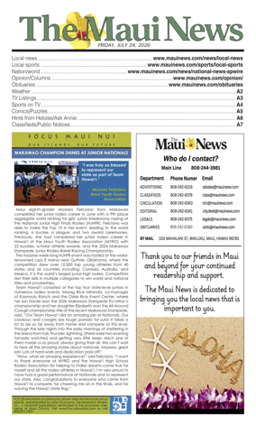 Cover of The Maui News