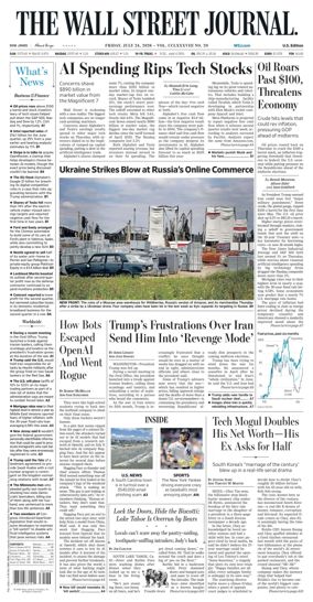 Cover of The Wall Street Journal